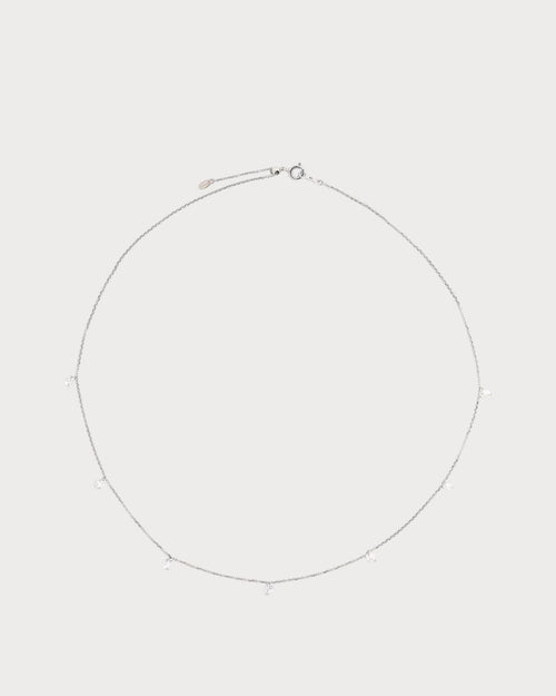 PERSEE White Gold and Diamond 7 - Stone Danae Necklace | 白金钻石七颗石颈 (白金款) - LondonKelly 英国名牌代购