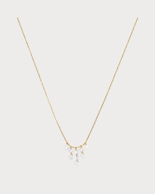 PERSEE Yellow Gold and Diamond Celeste Triangle Necklace | 黄金钻石三角颈链 (黄金) - LondonKelly 英国名牌代购