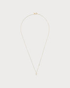 PERSEE Yellow Gold and Diamond Symbols Cross Necklace | 黃金鑽石符號十字架項鍊 (黃金色) - LondonKelly 英國名牌代購