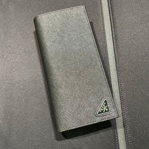 PRADA 2MV836 Men's Saffiano Leather Long Wallet Black | 普拉達 男仕長銀包 (黑色) - LondonKelly 英國名牌代購
