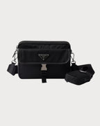 PRADA 2VH133 Men's Re - Nylon and Saffiano Leather Shoulder Bag | 普拉达 男仕手袋 (黑色) - LONDONKELLY 英国名牌代购