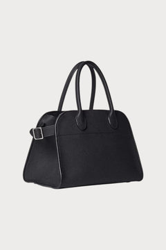 THE ROW Soft Margaux 10 Bag Leather | 手袋 (黑色) - LONDONKELLY 英國名牌代購