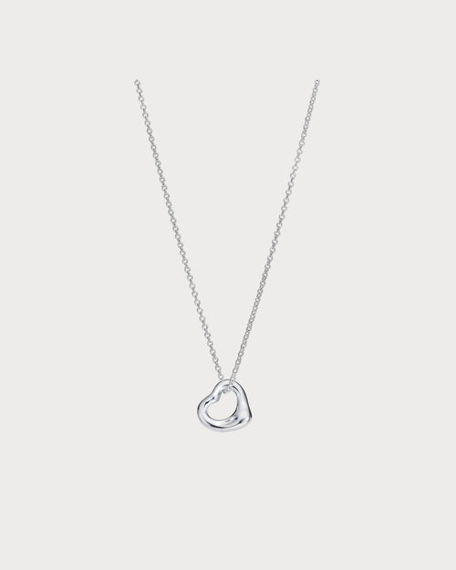 TIFFANY & CO. Elsa Peretti Open Heart Pendant in Silver | 心型頸鏈 (銀色) - LONDONKELLY 英國名牌代購