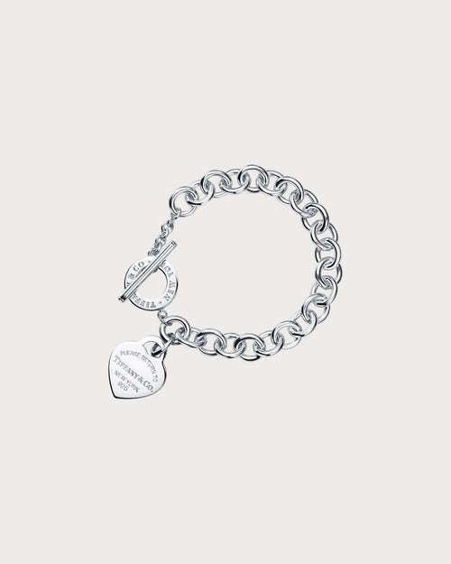 TIFFANY & CO. Return to Tiffany Heart Tag Toggle Bracelet in Silver | 蒂芙尼 手鏈 (銀色) - LONDONKELLY 英國名牌代購