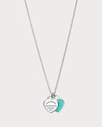 TIFFANY & CO. Return to Tiffany Mini Double Heart Tag Pendant | 蒂芙尼 心心頸鏈 (銀色) - LONDONKELLY 英國名牌代購