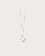 TIFFANY & CO. Return to Tiffany Pink Double Heart Tag Pendant in Silver | 蒂芙尼 心心頸鏈 (粉紅色) - LONDONKELLY 英國名牌代購
