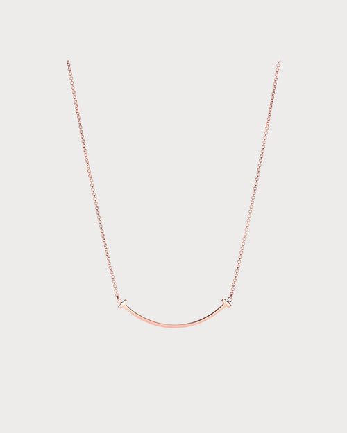 TIFFANY & CO. Tiffany T Smile Pendant in Rose Gold | 蒂芙尼 頸鏈 (玫瑰金) - LONDONKELLY 英國名牌代購