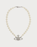VIVIENNE WESTWOOD Bas Relief Silver - Tone Brass, Pearl and Swarovski Crystal Necklace | 西太后 珍珠颈链 (多色) - LondonKelly 英国名牌代购