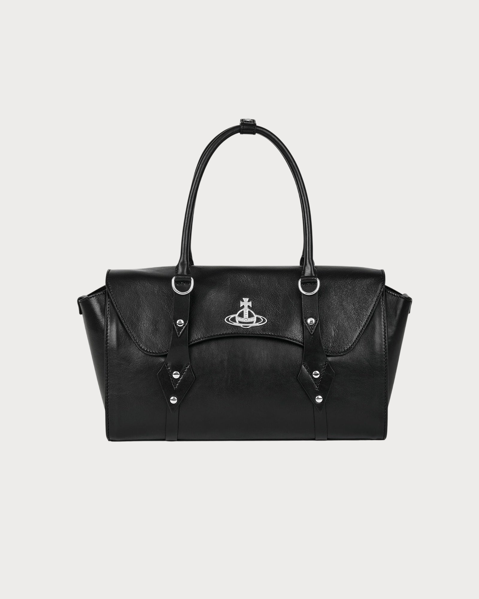 西太后 Bettina Handbag 皮革手袋(中碼/黑色) | LONDONKELLY