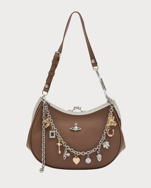 VIVIENNE WESTWOOD Charm Frame Leather Purse | 西太后 手袋 (啡色) - LondonKelly 英国名牌代购