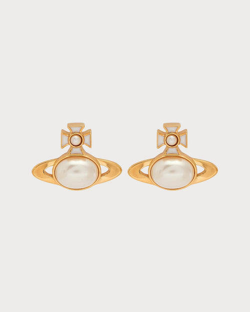 VIVIENNE WESTWOOD Gaby Orb Faux Pearl - Embellished Stud Earrings Silver | 西太后 耳环 (多色) - LondonKelly 英国名牌代购