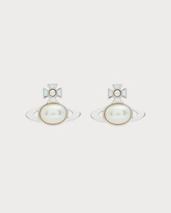 VIVIENNE WESTWOOD Gaby Orb Faux Pearl - Embellished Stud Earrings Silver | 西太后 耳环 (多色) - LondonKelly 英国名牌代购