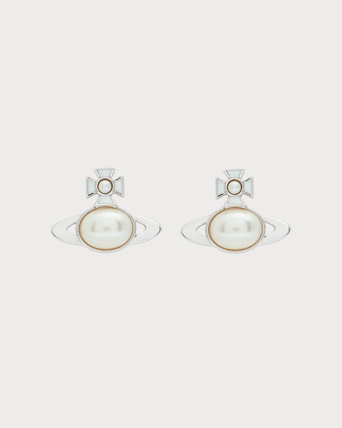 VIVIENNE WESTWOOD Gaby Orb Faux Pearl - Embellished Stud Earrings Silver | 西太后 耳环 (多色) - LondonKelly 英国名牌代购
