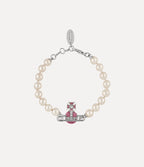 VIVIENNE WESTWOOD Kitty Pearl Bracelet | 西太后 珍珠手鏈 (粉紅色) - LondonKelly 英國名牌代購