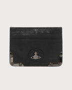 VIVIENNE WESTWOOD Men's Orb Grained Leather Card Holder | 西太后 男仕卡套 (黑色) - LONDONKELLY 英国名牌代购
