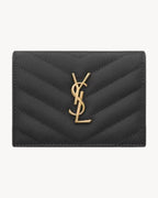 YSL SAINT LAURENT Cassandre Matelasse Flap Card Case In Grain Leather | 聖羅蘭 銀包 (多色) - LONDONKELLY 英國名牌代購