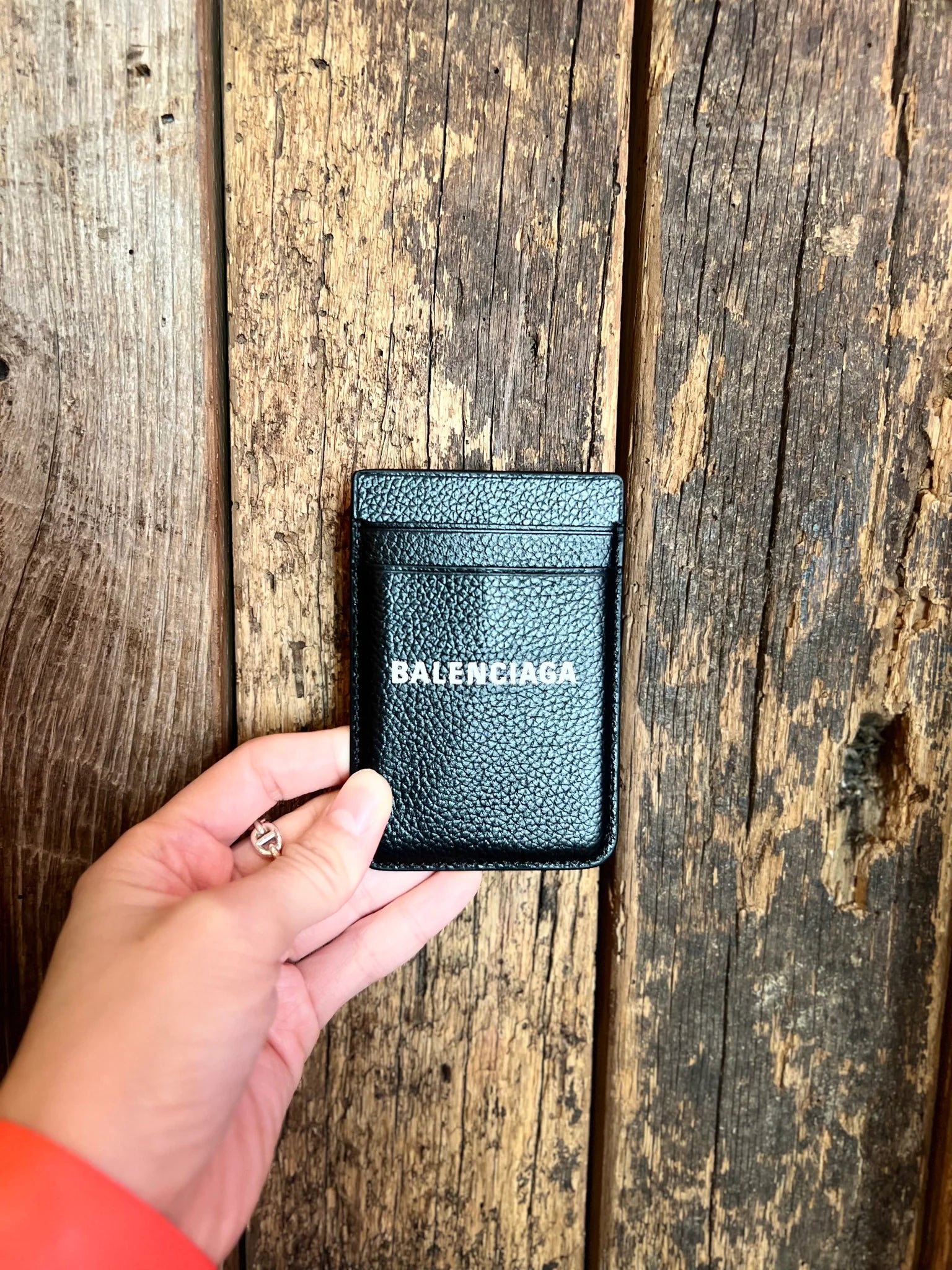 BALENCIAGA Cash Magnet Card Holder Calfskin(Black) | LONDONKELLY