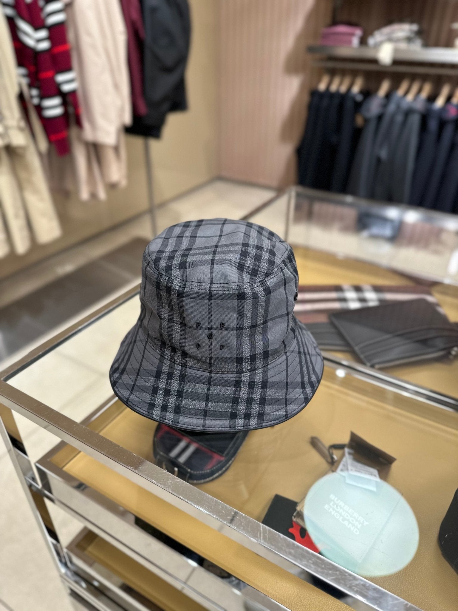 BURBERRY Blue Bucket Hat Cotton(Blue) | LONDONKELLY – LONDONKELLY