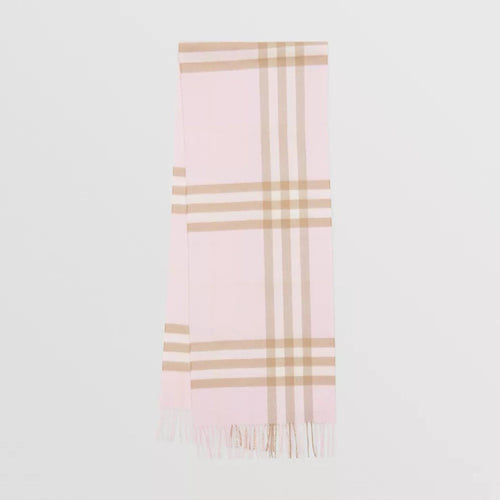 BURBERRY Classic Check Cashmere Scarf | 博柏利 經典頸巾 (Pink)