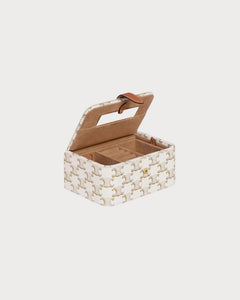 CELINE Triomphe Canvas Large Jewels Case | 赛琳 首饰盒 (White)