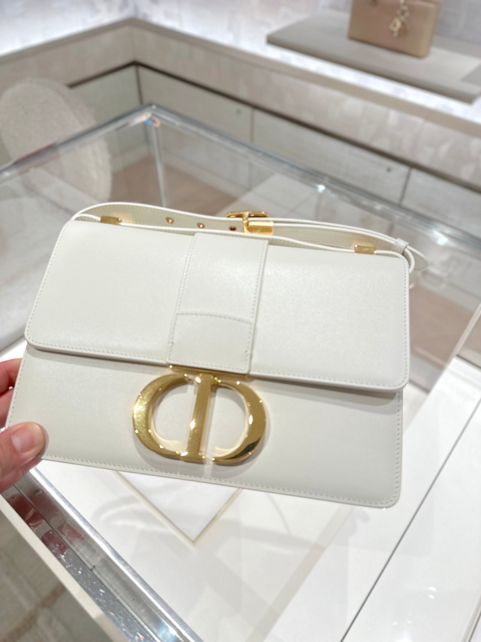 CHRISTIAN DIOR 30 Montaigne Box Bag Cowhide Leather(2 Colors