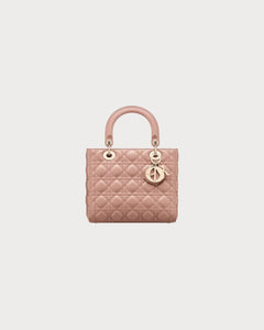 CHRISTIAN DIOR Medium Lambskin Lady Dior Bag | 迪奧 手袋 (Blush)