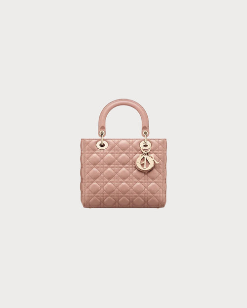 CHRISTIAN DIOR Medium Lambskin Lady Dior Bag | 迪奧 手袋 (Blush)