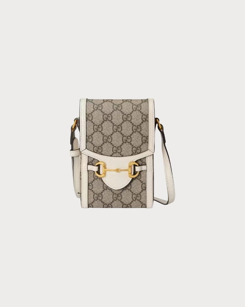 GUCCI Horsebit 1955 Mini Bag | 古驰 电话袋 (White)