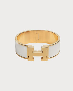 HERMES Clic Clac H Bracelet | 爱马仕 手镯 (White)
