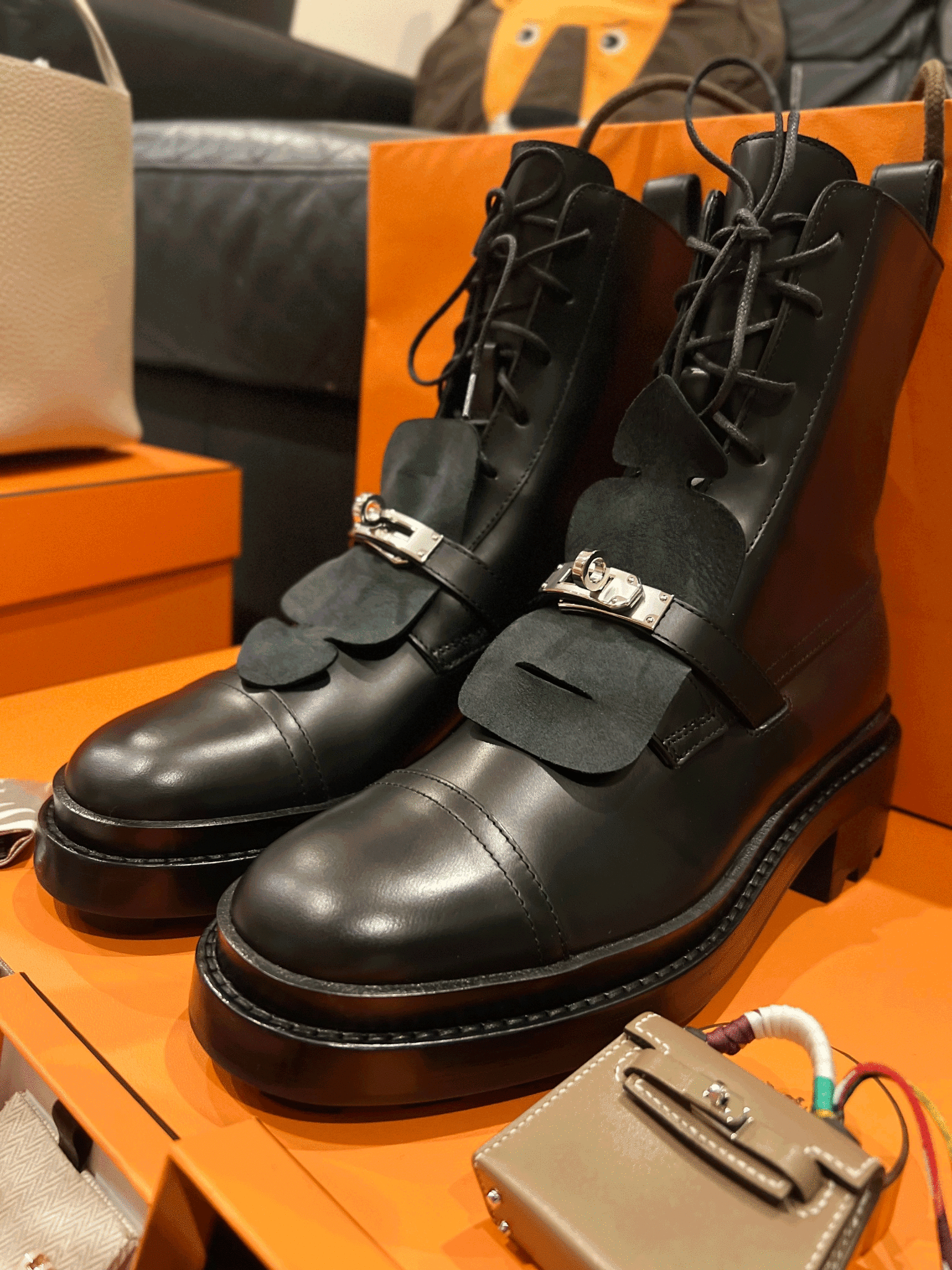 HERMES Funk Angle Boots Leather(Black) | LONDONKELLY – LONDONKELLY 