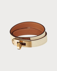 HERMES Kelly Double Tour Bracelet | 愛馬仕 手帶 (White)