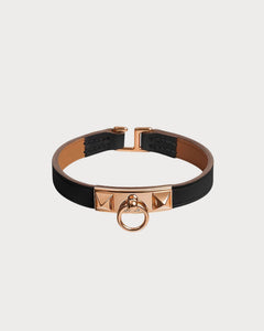 HERMES Rivale Mini Bracelet | 愛馬仕 手帶 (迷你/Noir/玫瑰金)