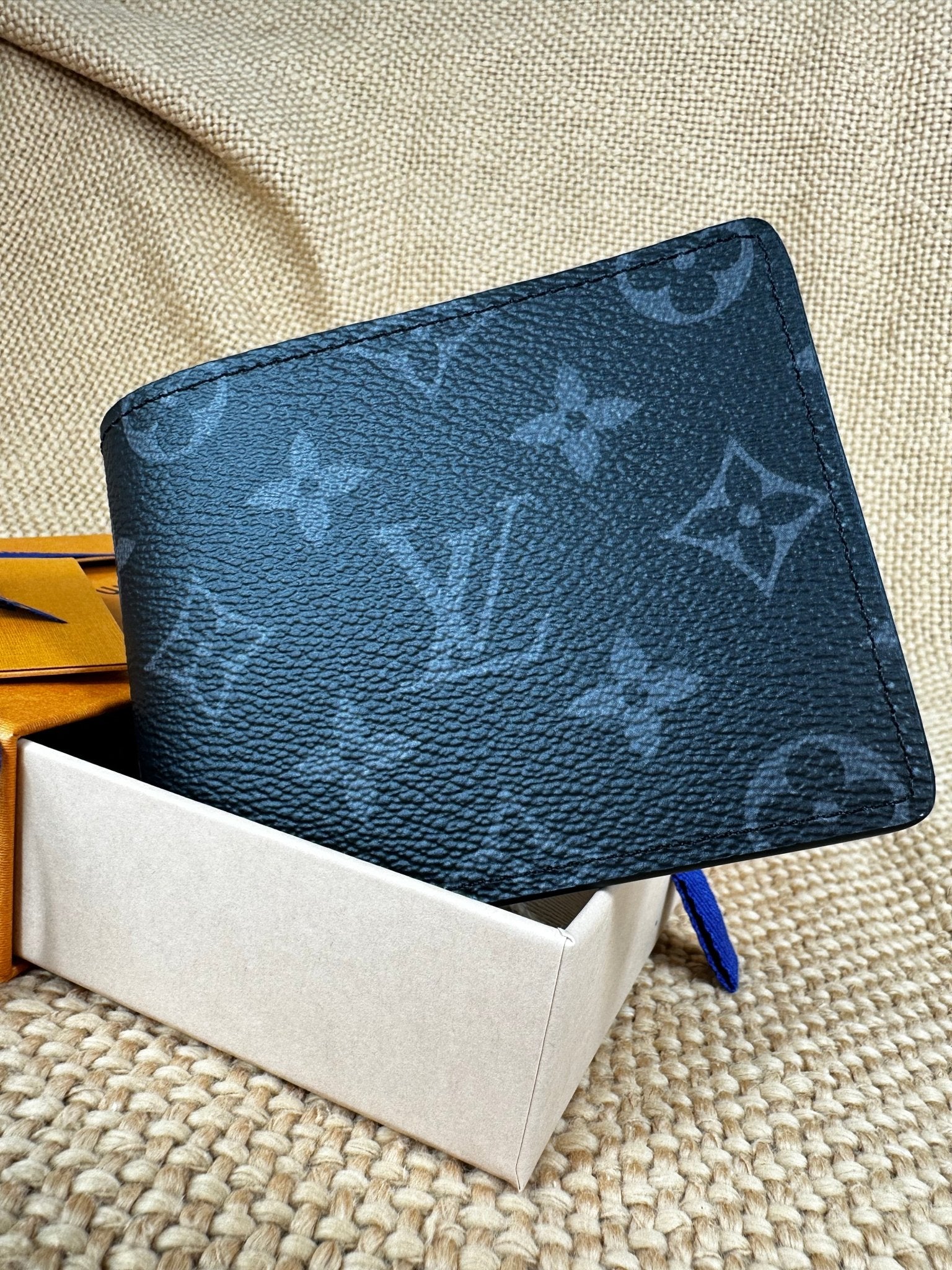 LOUIS VUITTON M62294 Men's Slender Wallet Monogram Canvas(Black