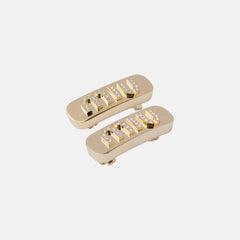 MIU MIU Plexiglas and Metal Hair Clip | 繆繆 髮夾一對 (Gold)