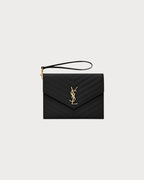 YSL Cassandre Materasse Flap Quilted Grain Leather Pouch (Many Colours) - LONDONKELLY