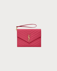 YSL Cassandre Materasse Flap Quilted Grain Leather Pouch (Many Colours) - LONDONKELLY