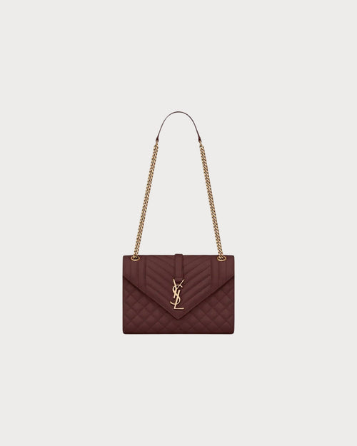 YSL Envelope MEDIUM Grain Leather Chain bag (Many Colours) - LONDONKELLY