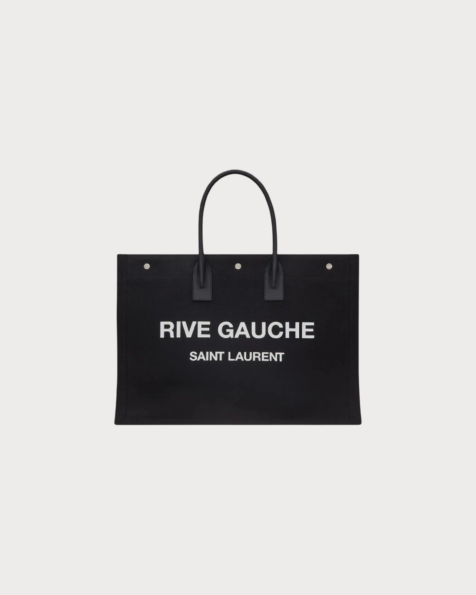 YSL SAINT LAURENT Rive Gauche Tote Bag Calfskin(Black