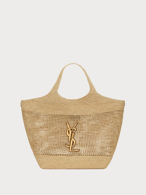 YSL SAINT LAURENT Icare Tote Bag Raffia(Natural)
