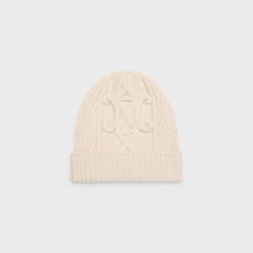 CELINE Triomphe Beanie | 賽琳 冷帽 (白色)