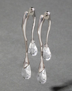 ALEXIS BITTAR Lucite Silver Front Back Double Drop Earring | Earrings (Multicolor) 