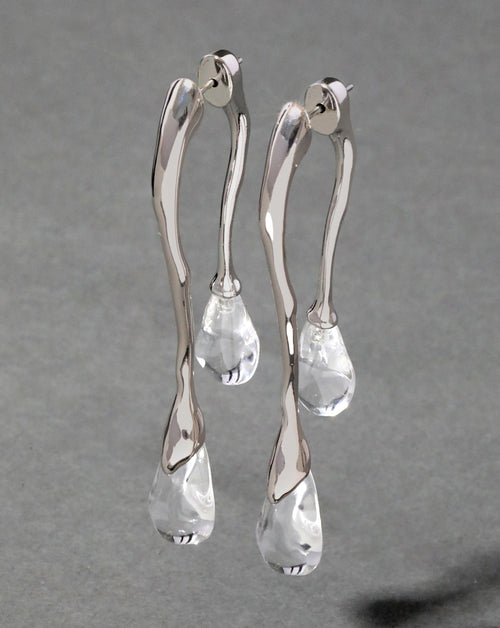 ALEXIS BITTAR Lucite Silver Front Back Double Drop Earring | Earrings (Multicolor) 