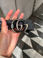 GUCCI Men’s GG Marmont Belt(3MM/Black)