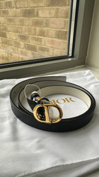 CHRISTIAN DIOR 30 Montaigne Reversible Belt | 迪奧皮帶(20mm/黑白色)