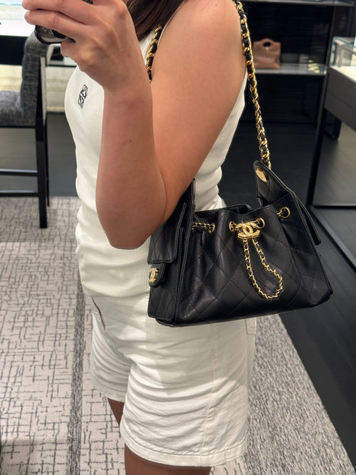 CHANEL AS5631 Chanel 25 Bag Grained Calfskin(Mini/Black)