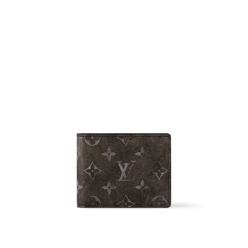 LOUIS VUITTON M11708 Men's Slender Wallet Brushed Monogram | Louis Vuitton Men's Wallet (Black)