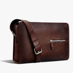 BERLUTI Journalier XL Scritto Leather Messenger | 伯魯提 男仕手袋 (啡色)