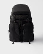 PRADA Men's Re-Nylon and Saffiano Leather Backpack Black | 普拉達 男仕背囊 (黑色)