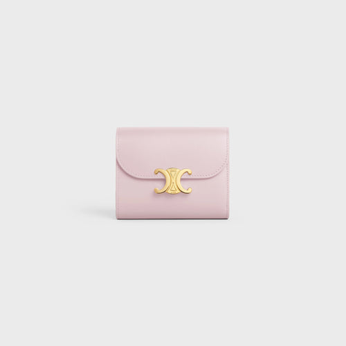 CELINE Small Wallet Triomphe Shiny Calfskin | 賽琳 牛皮凱旋門銀包 (多色)