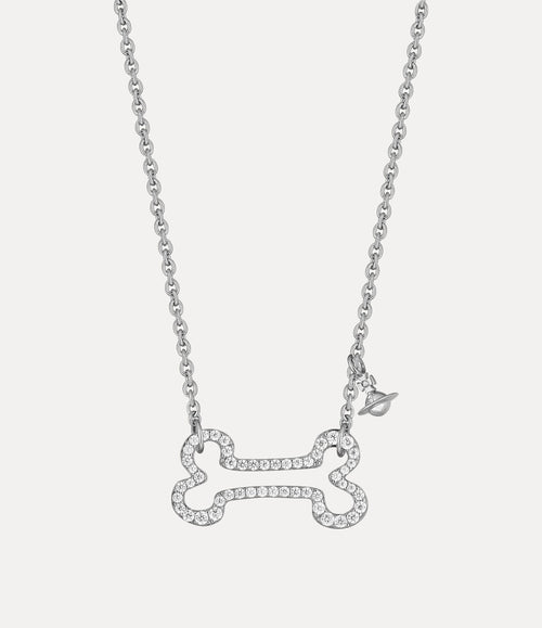 VIVIENNE WESTWOOD Man Lyndon Bone Pendant Necklace | 西太后 男仕頸鏈 (銀色)